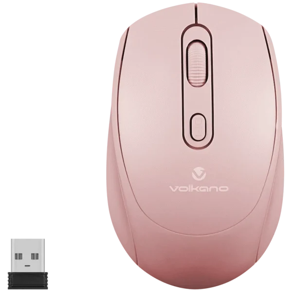 Volkano Willow Series 4D Wireless Mouse - Pink