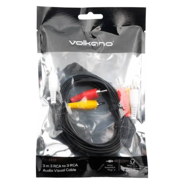 Volkano 3 RCA to 3 RCA Cable 3m - Image 2