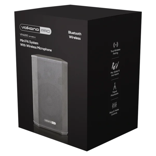 Volkano Pro VPA300 Mini PA System with Wireless Microphone - Image 3