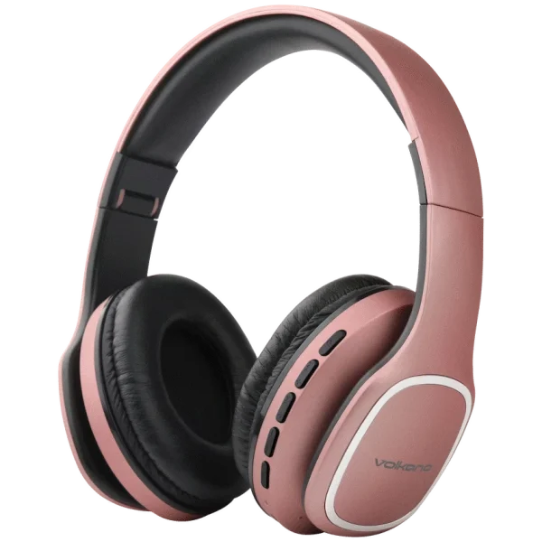 Volkano Phonic Series Bluetooth Full-Size Headphones - Rose Gold