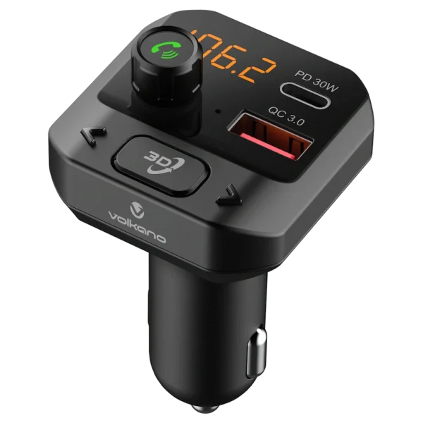 Volkano Grill Series Bluetooth Car Modulator and Charger - Image 2