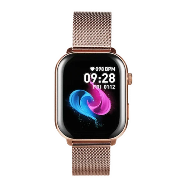 Volkano Trinity Series Smartwatch with Metal Mesh Strap - Gold - Image 3