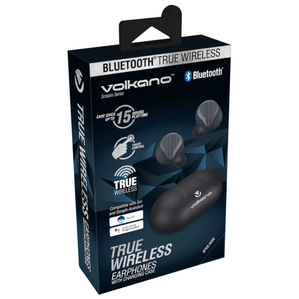 Volkano Scorpio Series True Wireless Earphones - Black - Image 3