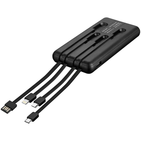 Volkano Spawn 2.0 Series 10000mah Power Bank with Built-in Cables