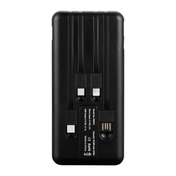 Volkano Spawn 2.0 Series 10000mah Power Bank with Built-in Cables - Image 2