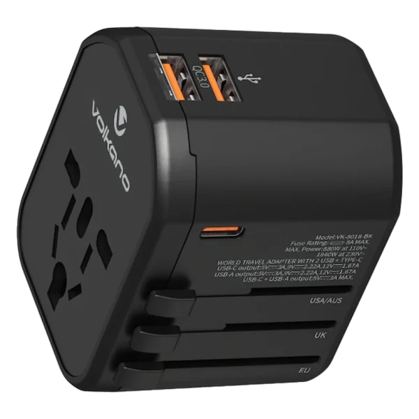 Volkano Worldwide Series Travel Adapter PD 25w + QC