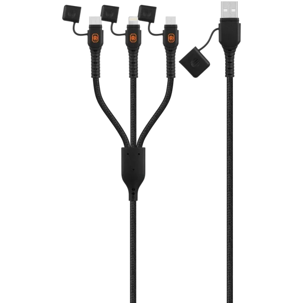 Rugged by Volkano Water- and Dust-Proof USB to 3-in-1 Cable - 1.2m