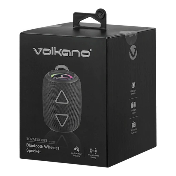 Volkano Topaz Series Bluetooth Speaker - Black - Image 3