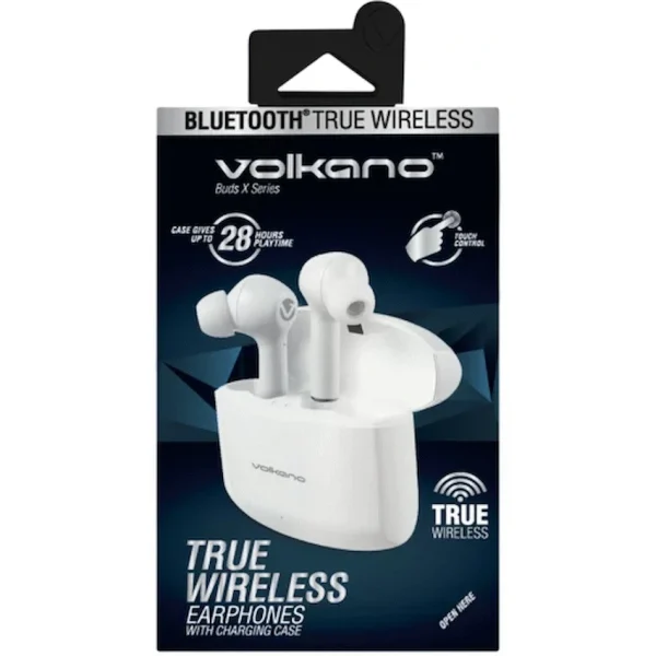 Volkano Buds X Series True Wireless Earphones + Charging Case - White - Image 2