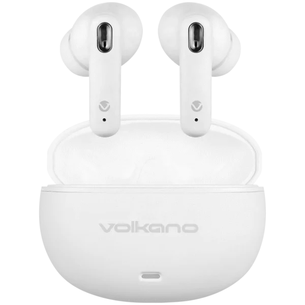 Volkano Pulse Series True Wireless Earphones with Charging Case - White