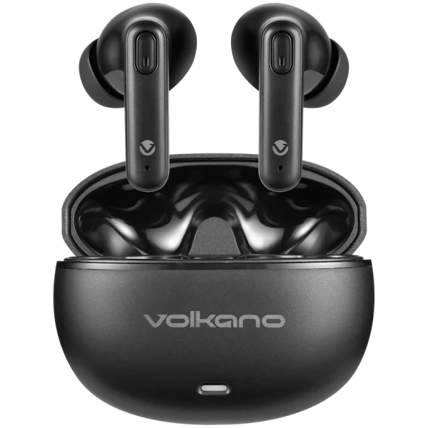 Volkano Pulse Series True Wireless Earphones with Charging Case - Black
