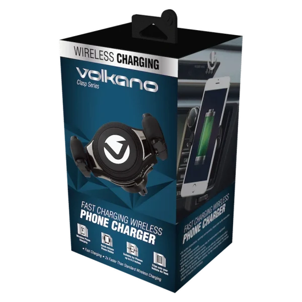 Volkano Clasp Series 10w Wireless Quick Charge Car Phone Holder - Vent - Image 2