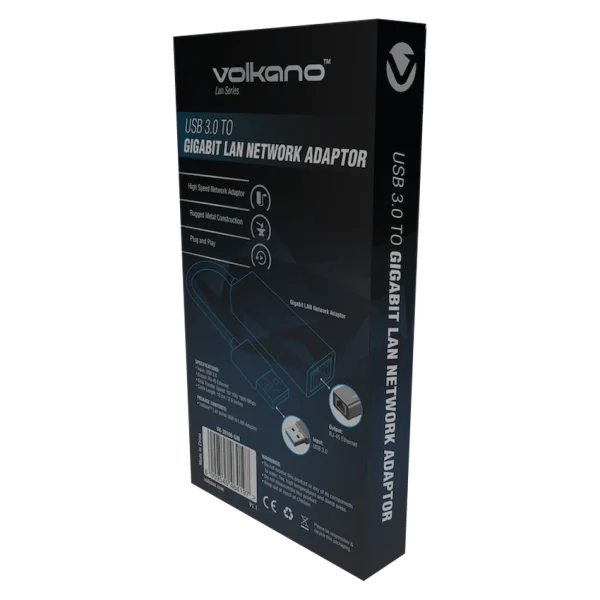 Volkano Lan Series USB 3.0 to Gigabit LAN Network Adaptor - Image 2