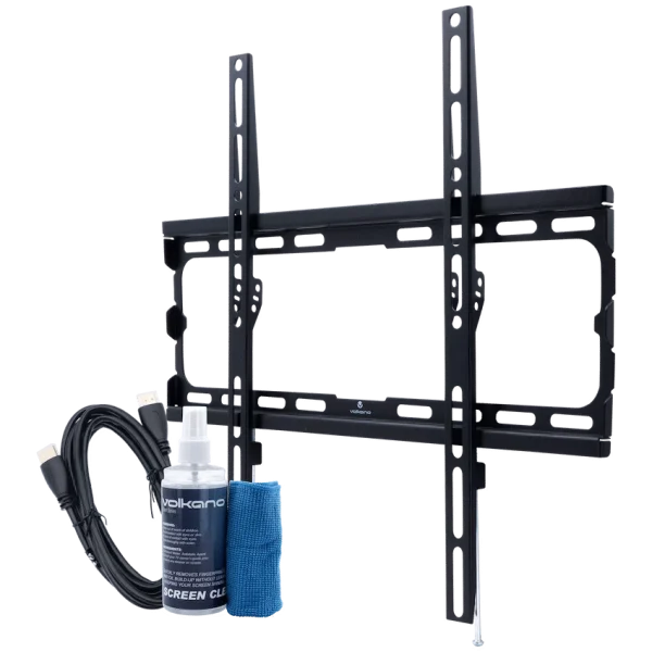 Volkano Steel Series Fixed TV Wall Mount Bundle for up to 70" TVs