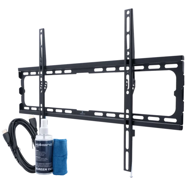 Volkano Steel Series Fixed TV Wall Mount Bundle for up to 86" TVs