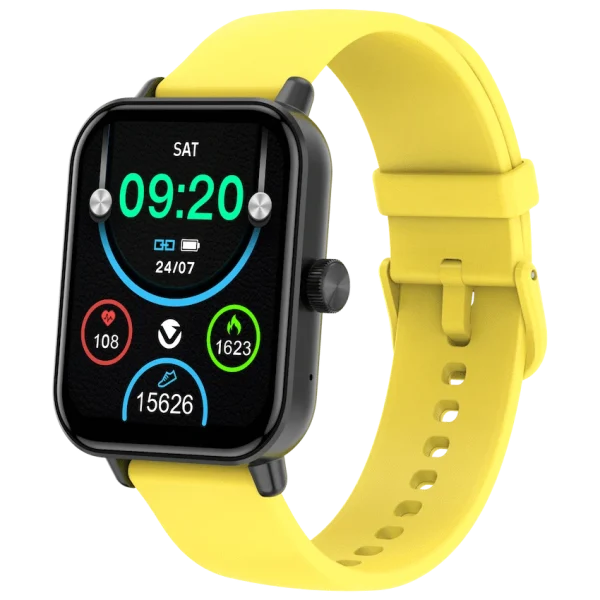 Volkano Chroma Series Smartwatch with Yellow Strap