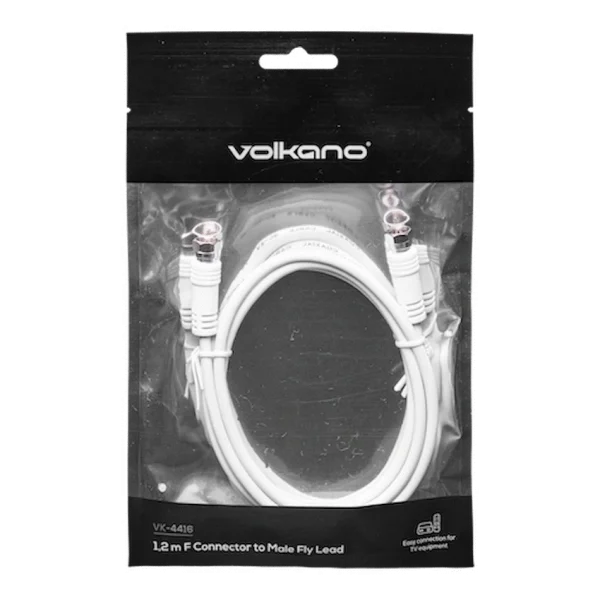 Volkano 1.2m F Connector to Male Fly Lead - Image 2
