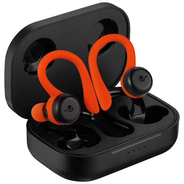 Volkano Momentum Series IPX7 Sports Hook TWS Earphones + Charging Case - Red