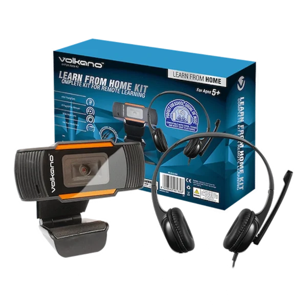 Volkano Learn from Home Kit with 720 Webcam and Headset