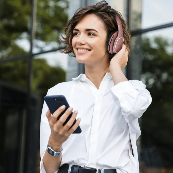 Volkano Phonic Series Bluetooth Full-Size Headphones - Rose Gold - Image 6