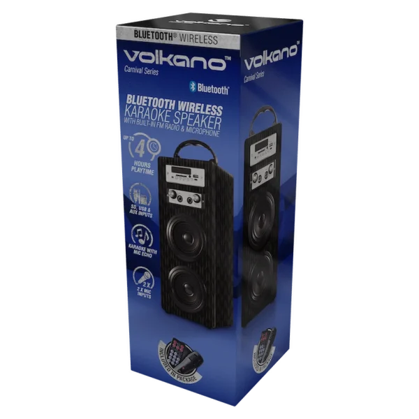 Volkano Carnival Series Wrapped AUX Tower Speaker Twin Conservative wrap - Image 2