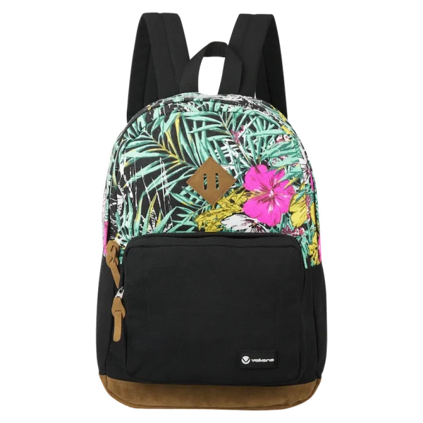 Volkano Hawk Backpack Black/Floral - Image 3
