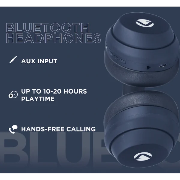 Volkano SoundSweeper Series Active Noise Cancelling bluetooth Headphones - Blue - Image 3