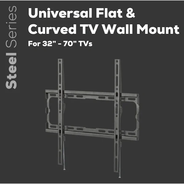 Volkano Steel Series Fixed TV Wall Mount 32"-70" TVs - Image 3
