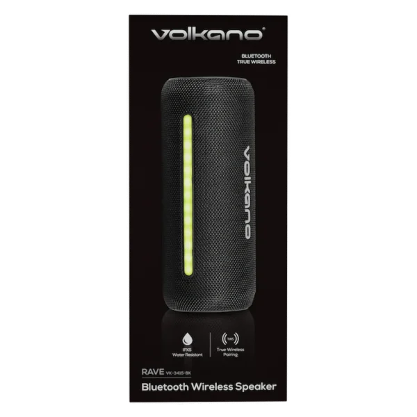 Volkano Rave Series Portable Bluetooth Speaker  - Black with grey buttons - Image 3