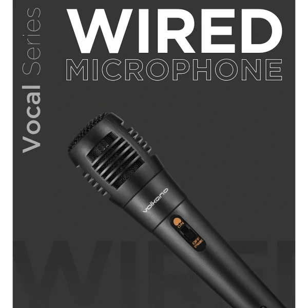 Volkano Vocal Series ABS Wired Microphone - Black - Image 5