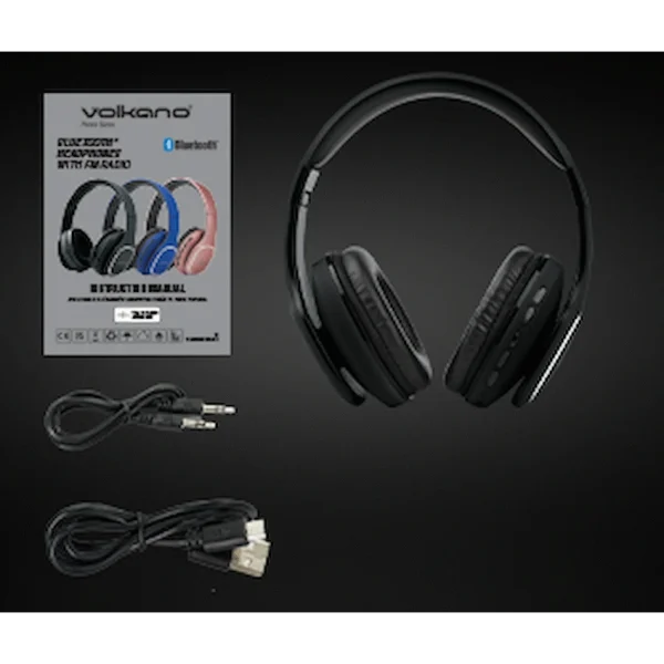 Volkano Phonic Series Bluetooth Full Size Headphones - Black - Image 14