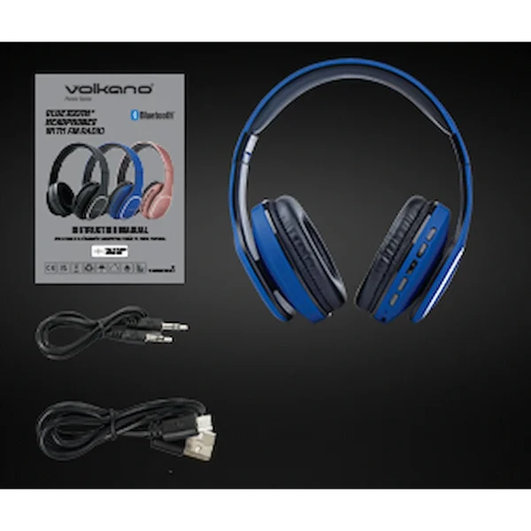 Volkano Phonic Series Bluetooth Full Size Headphones - Blue - Image 8