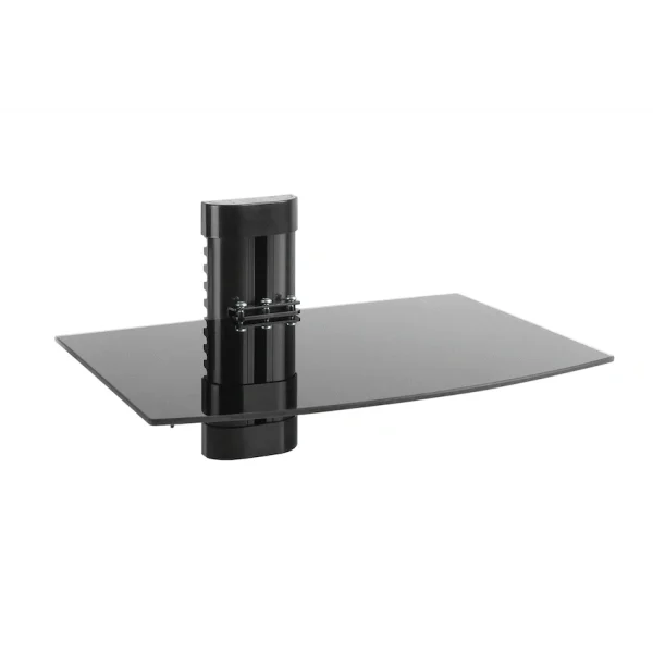 Volkano Steel Series Aluminium, Steel and Tempered Glass Single Shelf Unit - Image 2