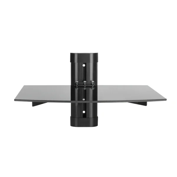 Volkano Steel Series Aluminium, Steel and Tempered Glass Single Shelf Unit - Image 3