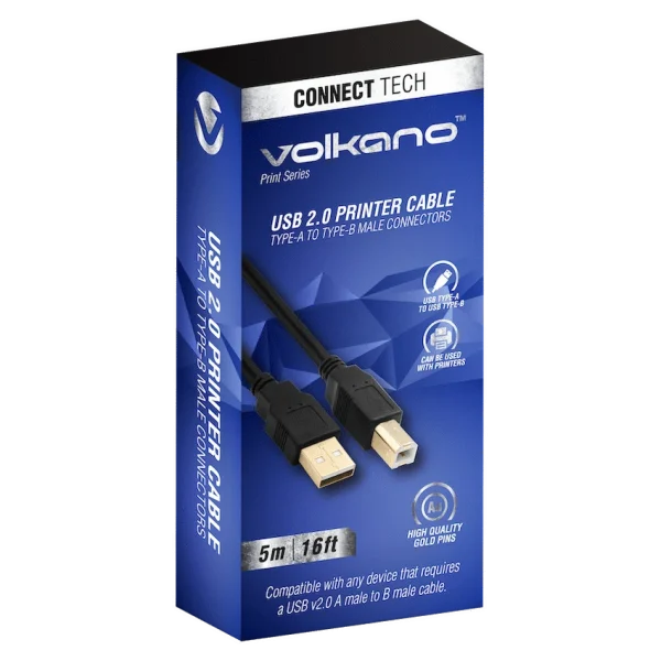 Volkano Print Series USB Printer Cable 5m
