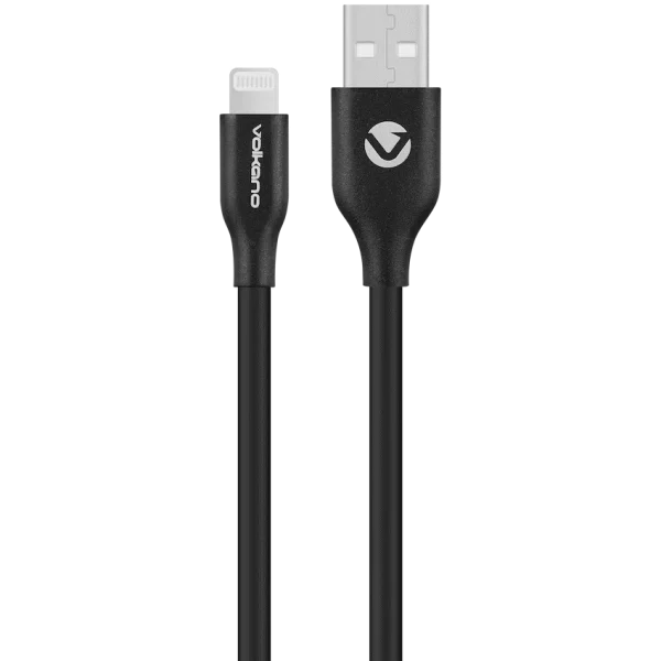 Volkano Flexi Series USB to MFI Lightning 1.5m 5v 2.4a 12w - Black
