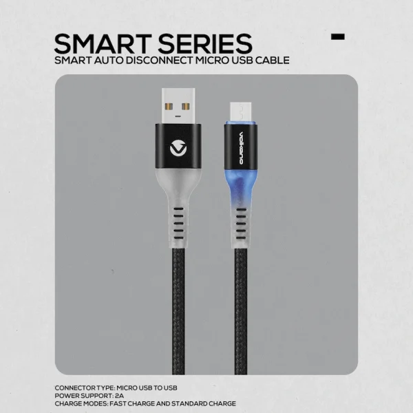 Volkano Smart Series Auto Disconnect Micro USB Cable - 1.8m - Image 2