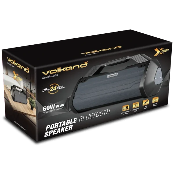 VolkanoX Genesis Series Bluetooth Speaker - Black