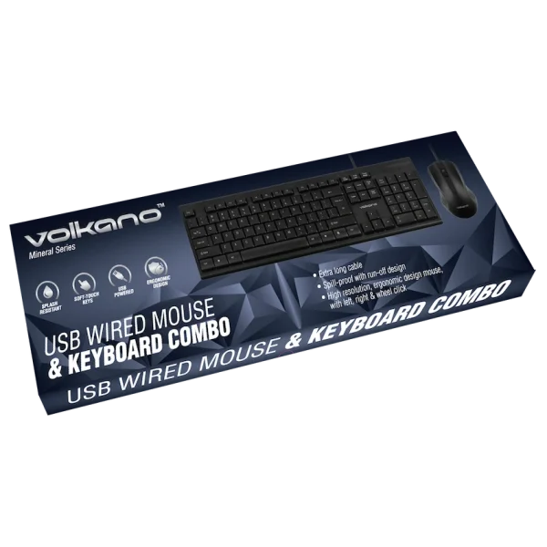 Volkano Mineral Series USB Wired Mouse and Keyboard Combo - Image 2