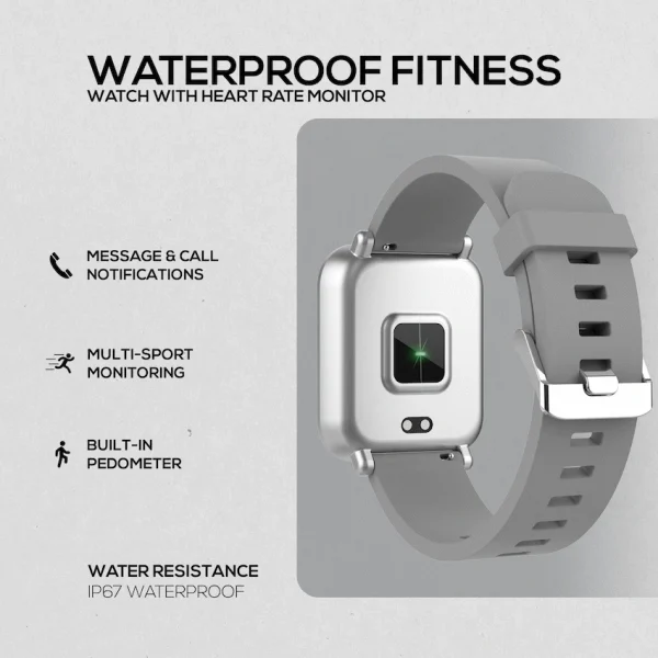 Volkano Active Tech Serene Series Watch with Heart Rate Monitor - Silver - Image 3