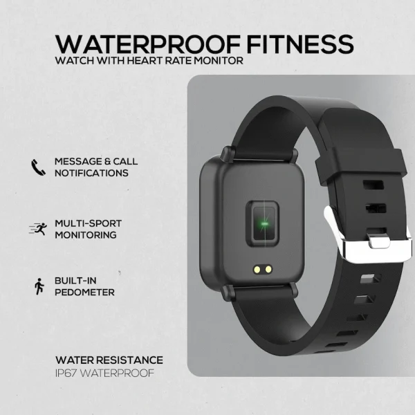 Volkano Active Tech Serene Series Watch with Heart Rate Monitor - Black - Image 3