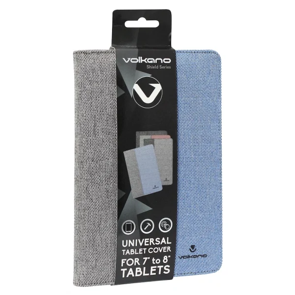 Volkano Tablet Cover 7"-8" Shield Series - Grey/Blue