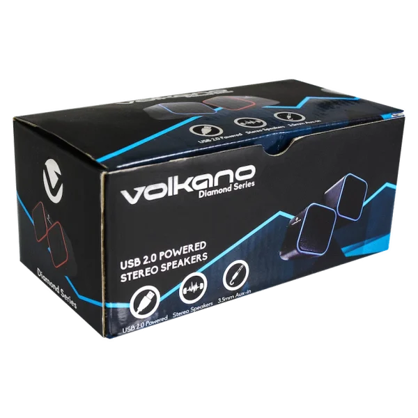 Volkano Diamond Series USB Speaker - Blue - Image 2