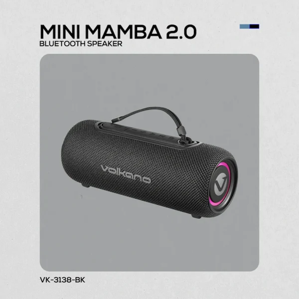 Volkano Mini Mamba 2.0 Series Bluetooth Speaker - Black - Image 10
