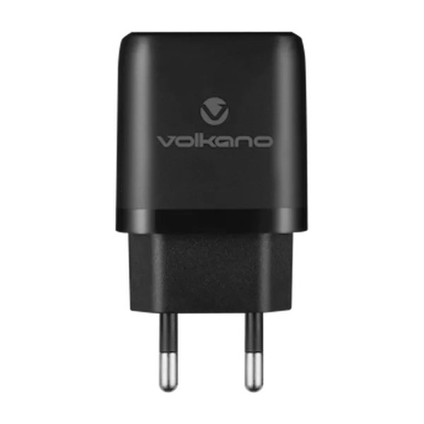 Volkano Cupla Series 5v/2.4a 12w Dual USB-A & USB-C Wall Charger - Black - Image 2