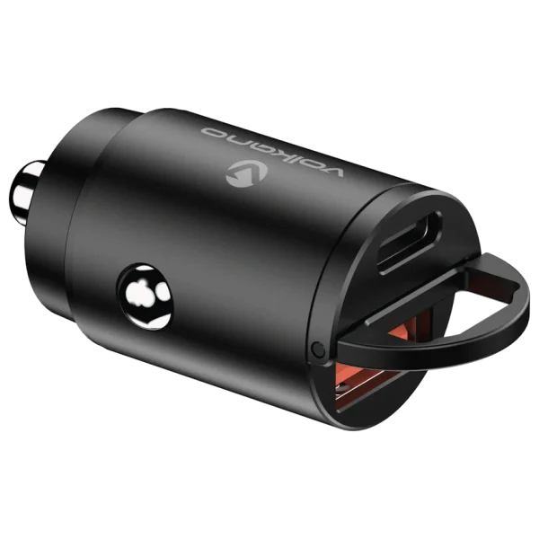 Volkano Obscurix Series 30w PD Dual USB-A and USB-C Ultra Small Car Charger