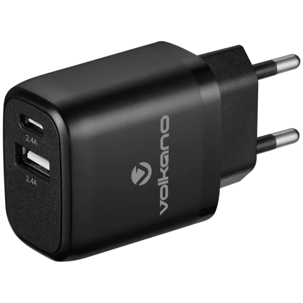 Volkano Volt-C Series 2a USB Wall Charger with USB Type-C Cable Included