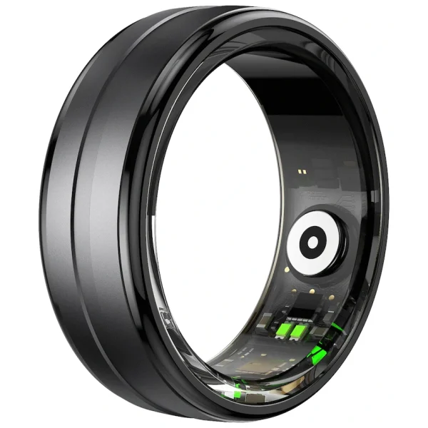Volkano Ring Series Smart Ring with Charge Case - Black 18.9mm