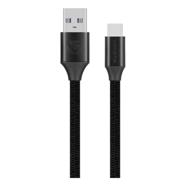 Volkano Weave Series Braided Type-C Cable 3m 30w - Black - Image 2