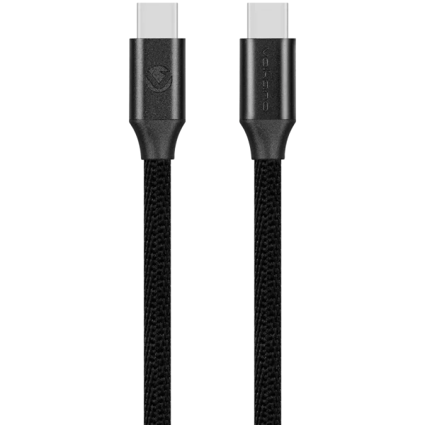 Volkano Weave Series Type-C to Type-C Cable (1.2m, 60w) - Black